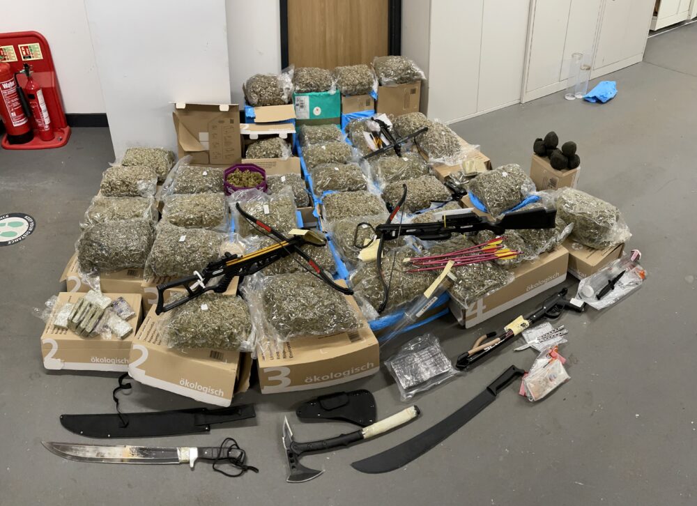 Cannabis And Weapons Recovered