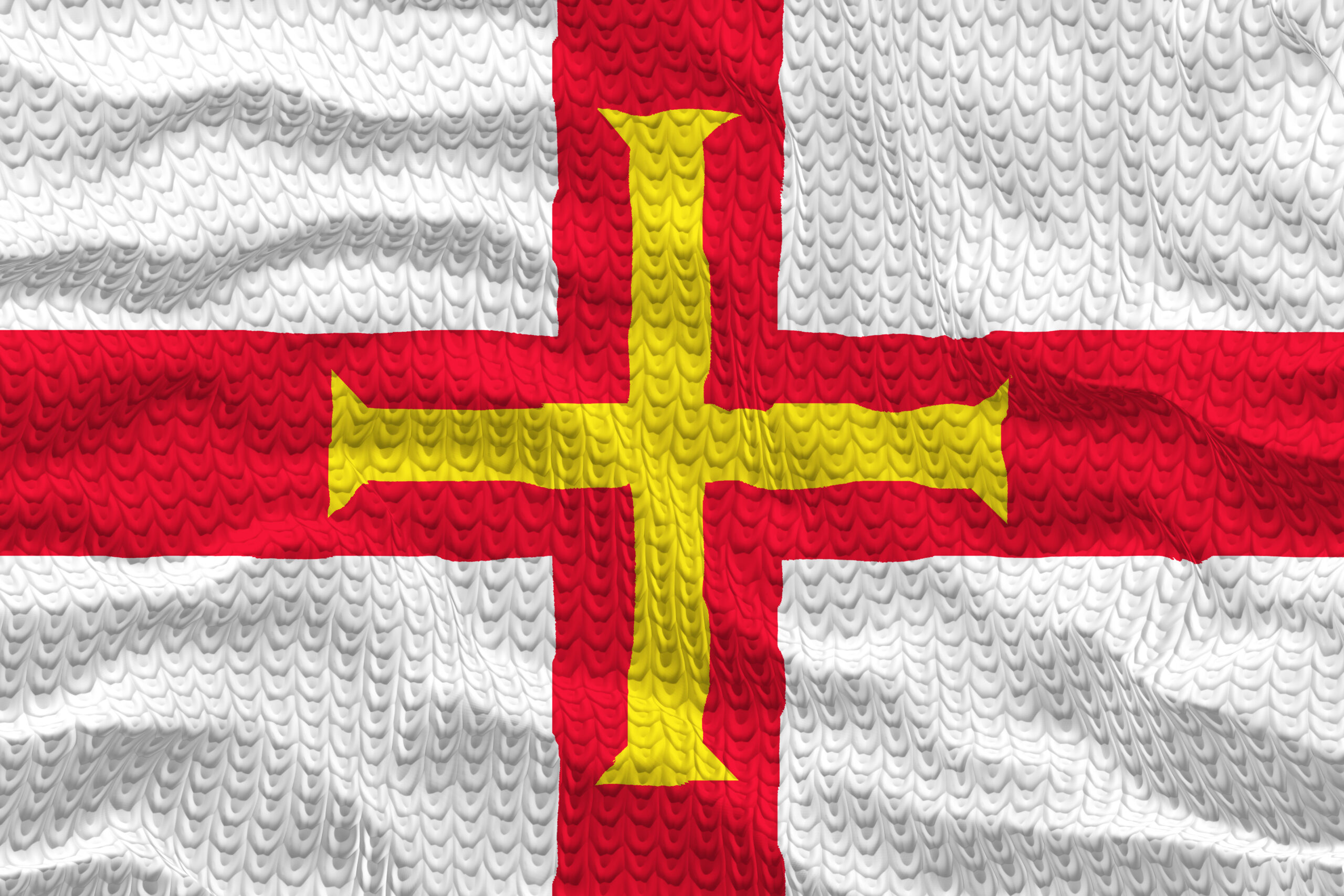 National Flag Of Bailiwick Of Guernsey Background With Flag Of