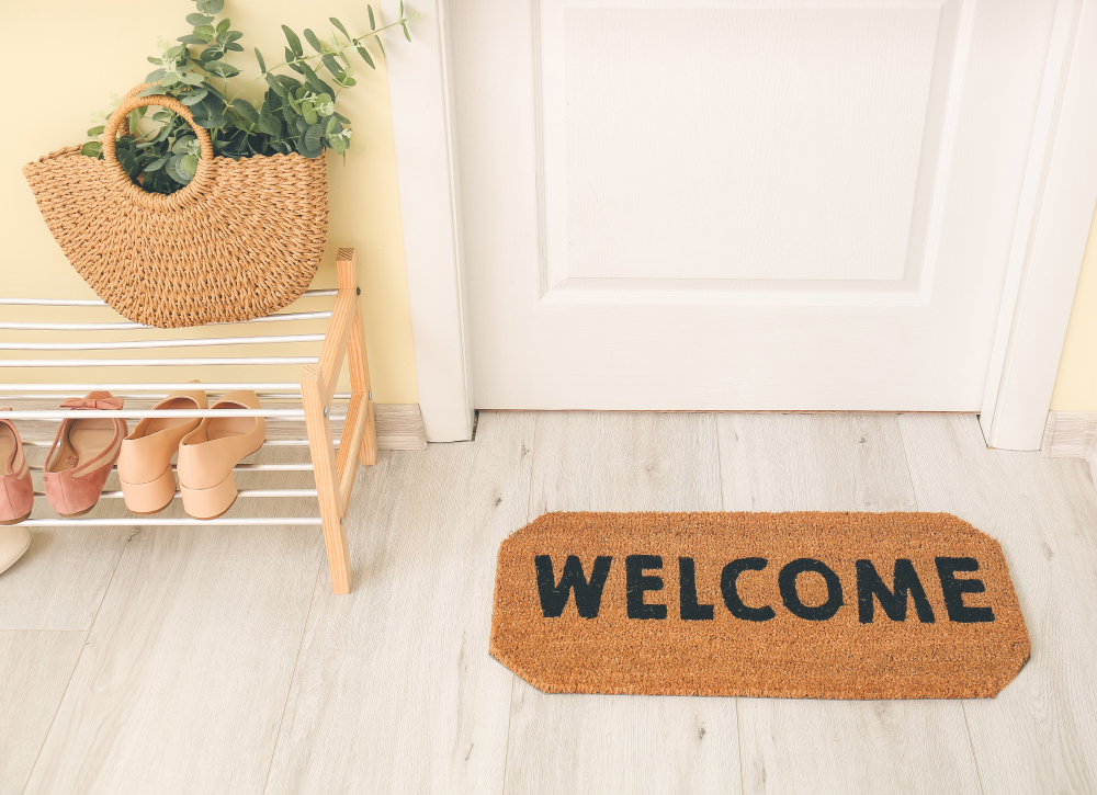 Door Mat On Floor In Hallway
