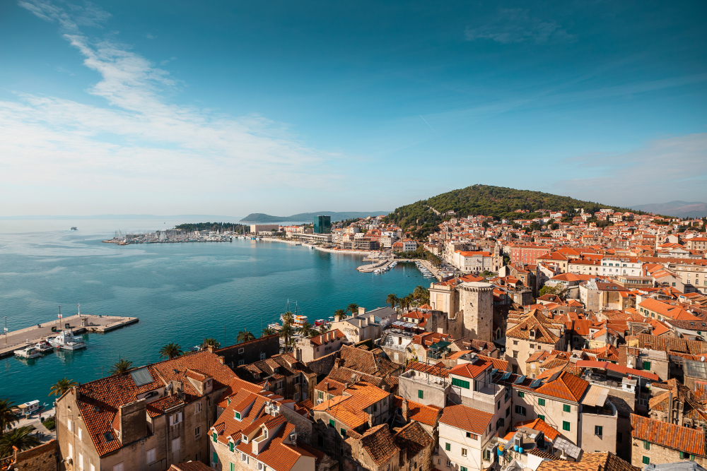 High Angle View Of Split, Dalmatia, Croatia
