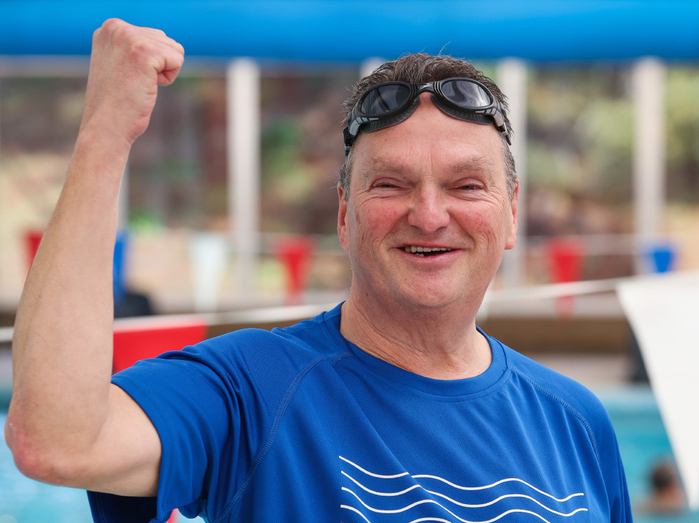 Cruk Julian Kirkman-page Is Taking Part In Swimathon For The 30th Time This Year