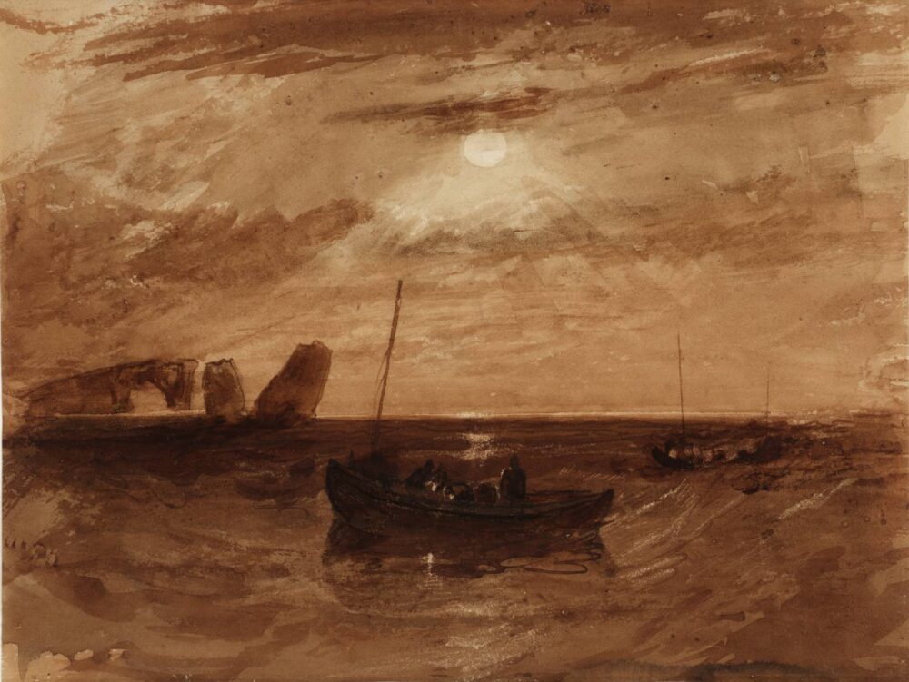 Moonlight At Sea (the Needles) Circa 1818 By Joseph Mallord William Turner 1775-1851
