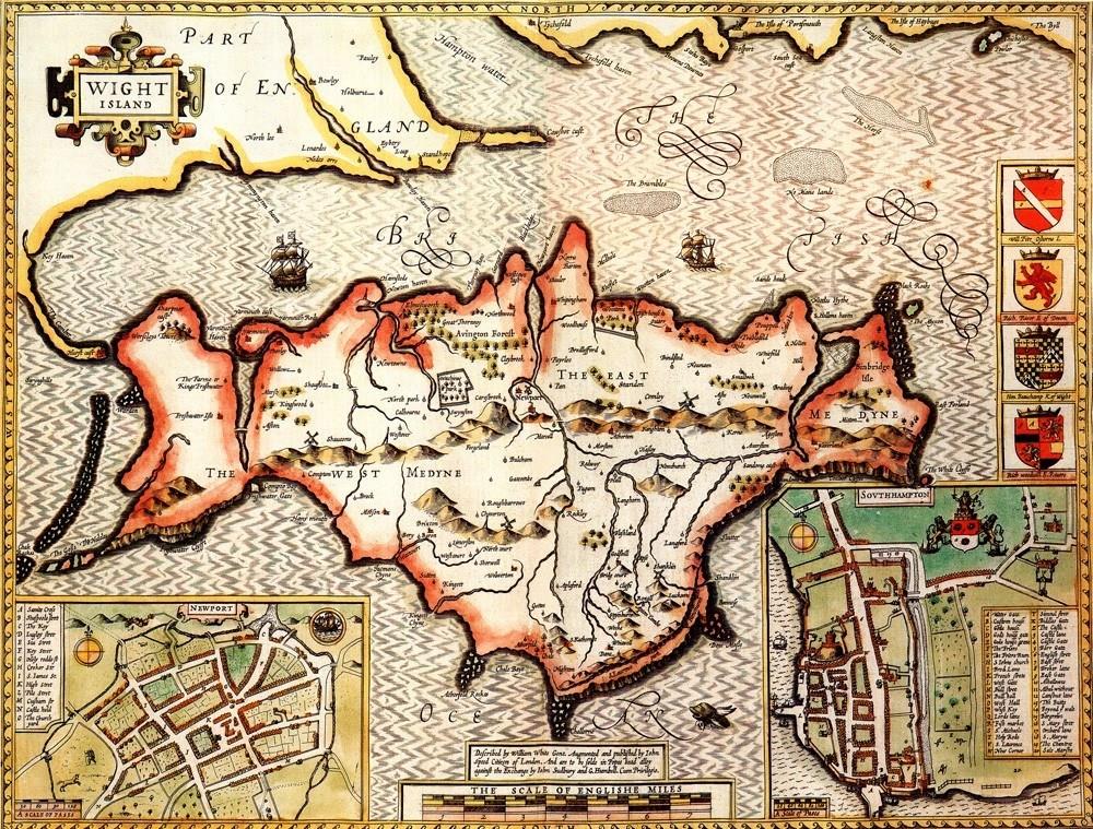 Isle Of Wight Vintage Map