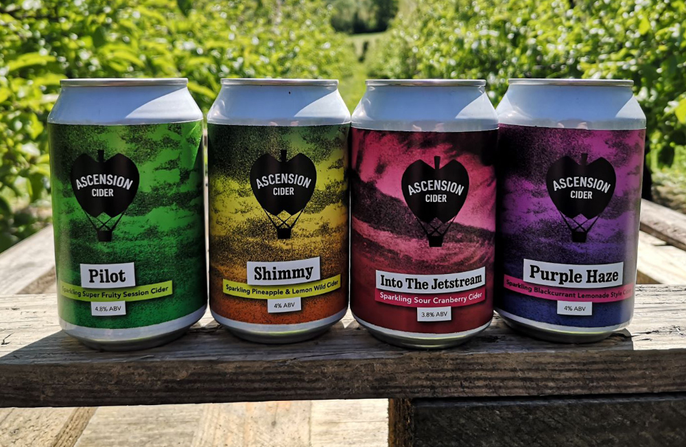 Ascension Cider Cans In Orchard L