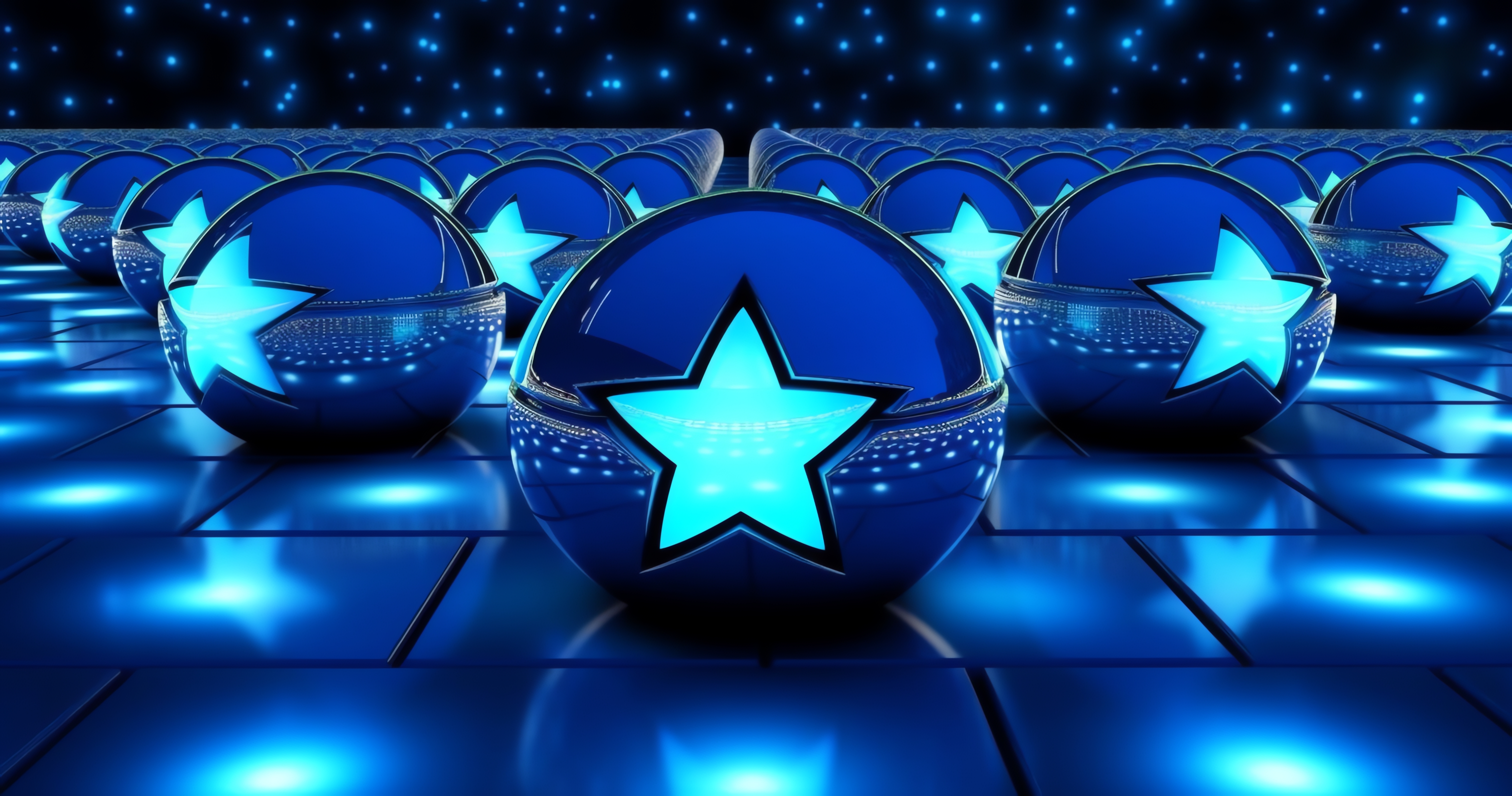 Blue-star-is-blue-background-with-blue-star