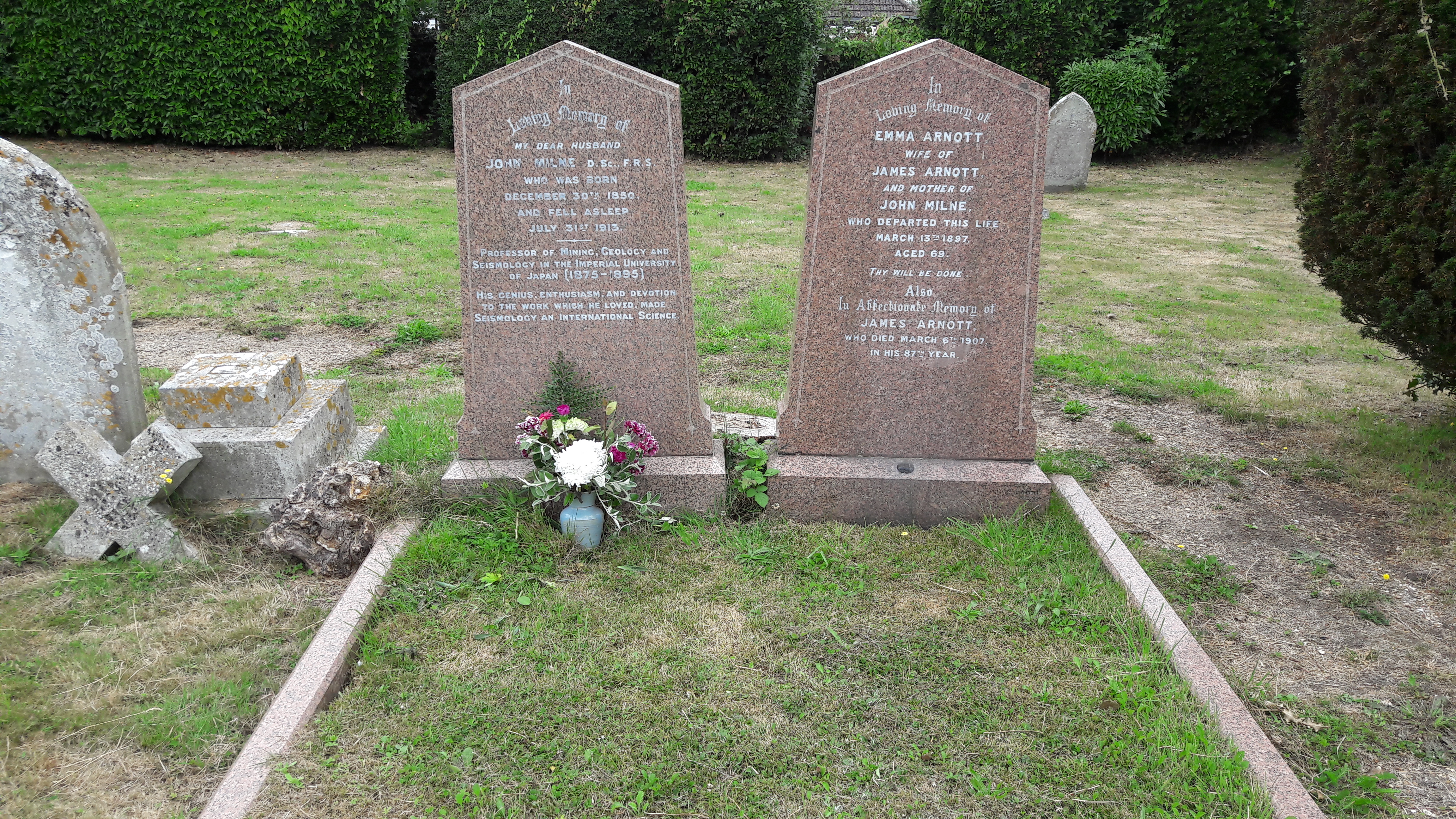 John Milne's Grave (next To His Mother Emma Arnott)