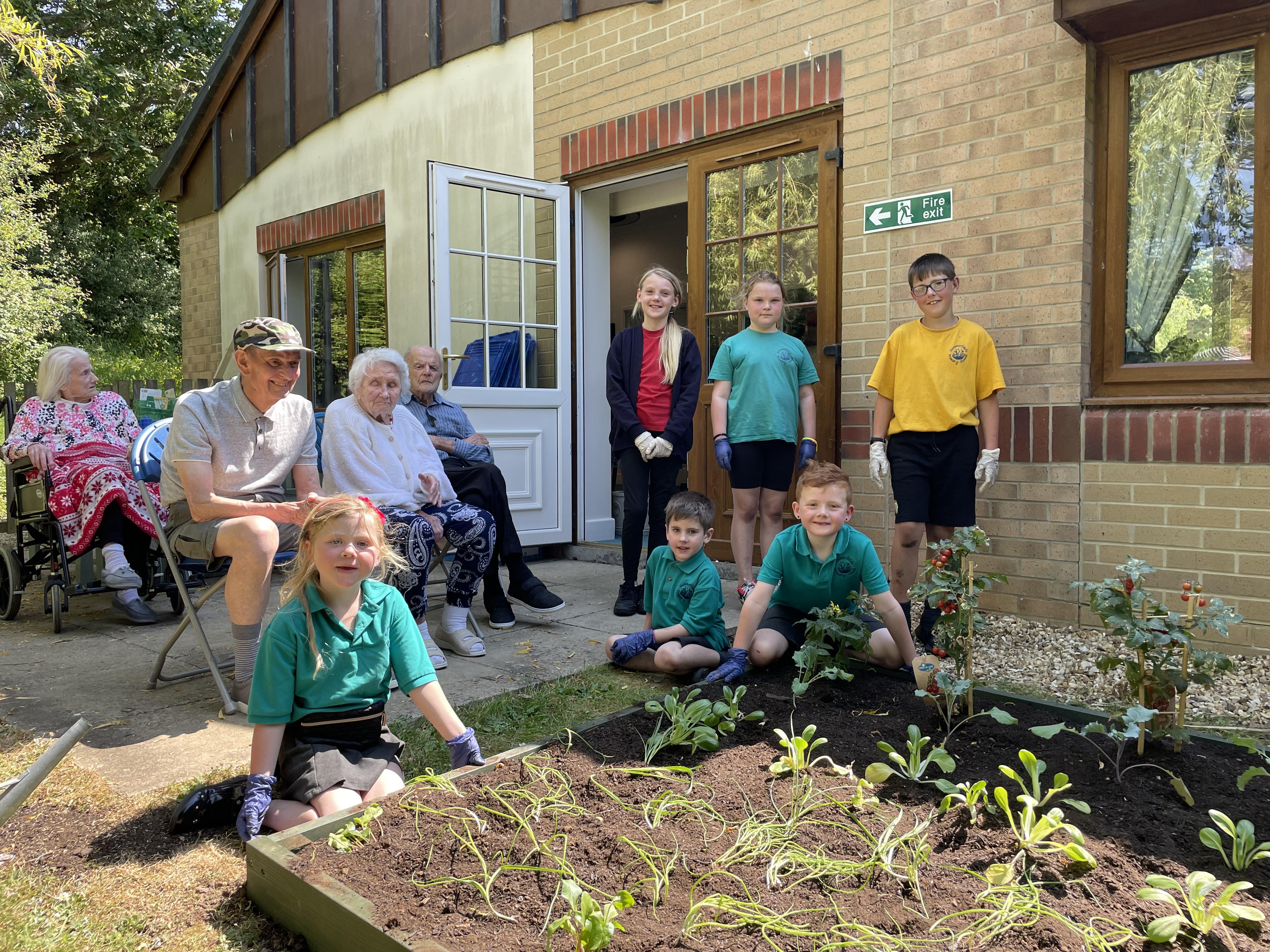 Gardening Club Residents And Children