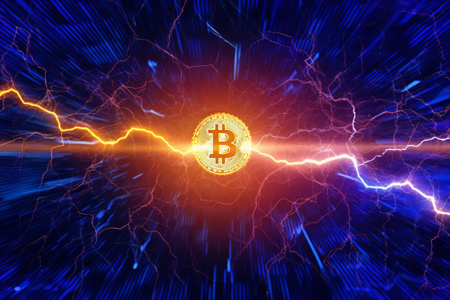 Illustration-defi-s-lightning-network-facilitating-fast-bitcoin-transactions