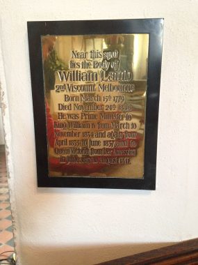 Viscountmelbourneplaque
