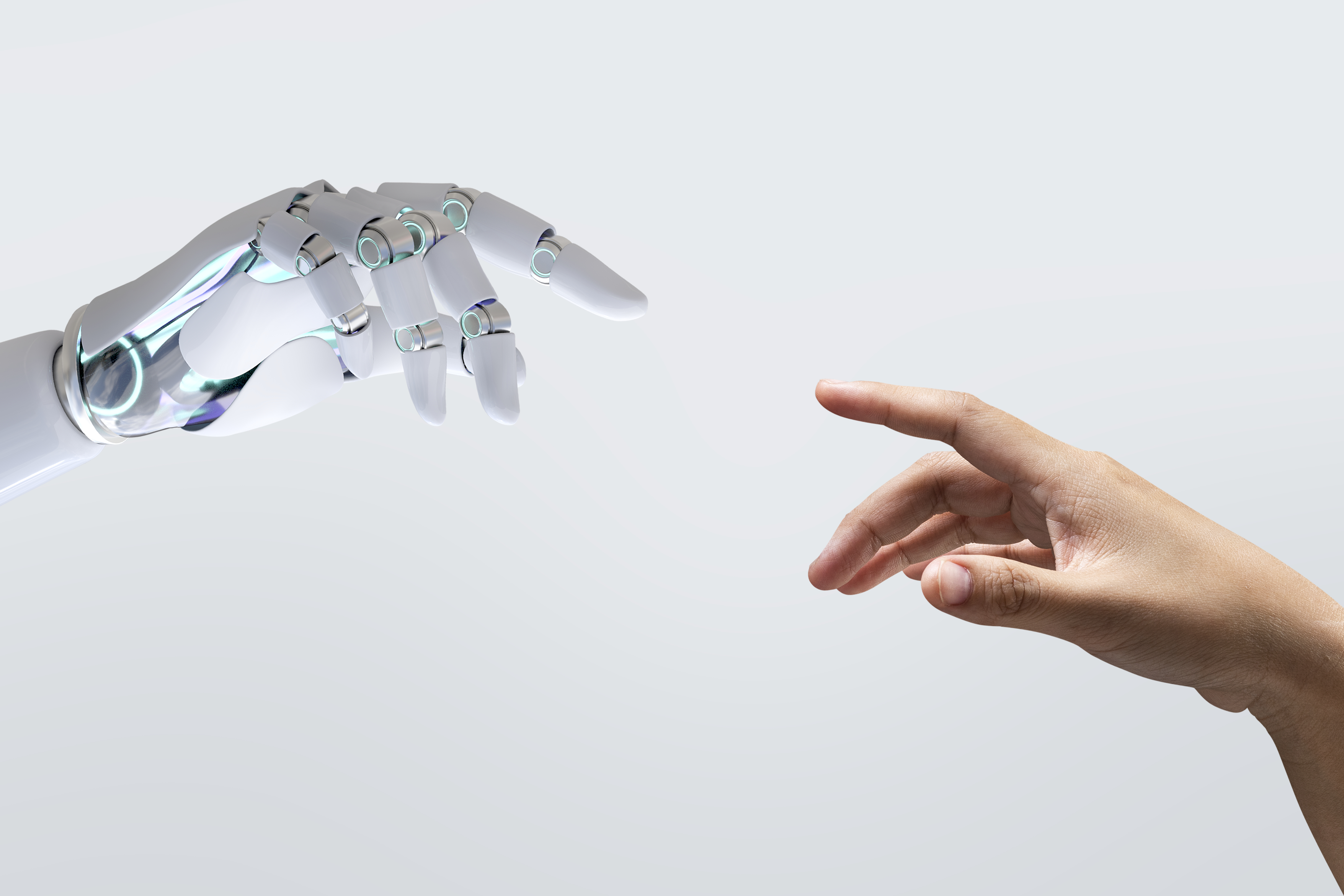Technology Human Touch Background, Modern Remake Of The Creation