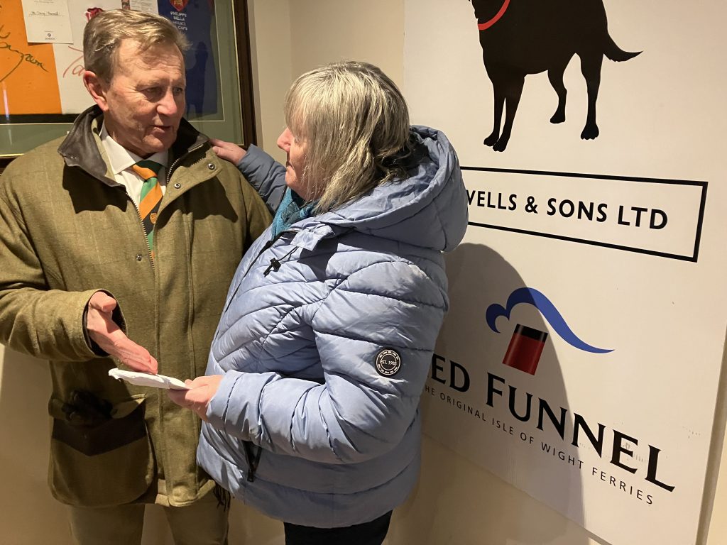 Chris Day, The President Of Alresford Rfc And Lesley Orton At Vrfc
