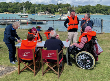 Joe Robertson Meets Some Of The Guests At Rvyc