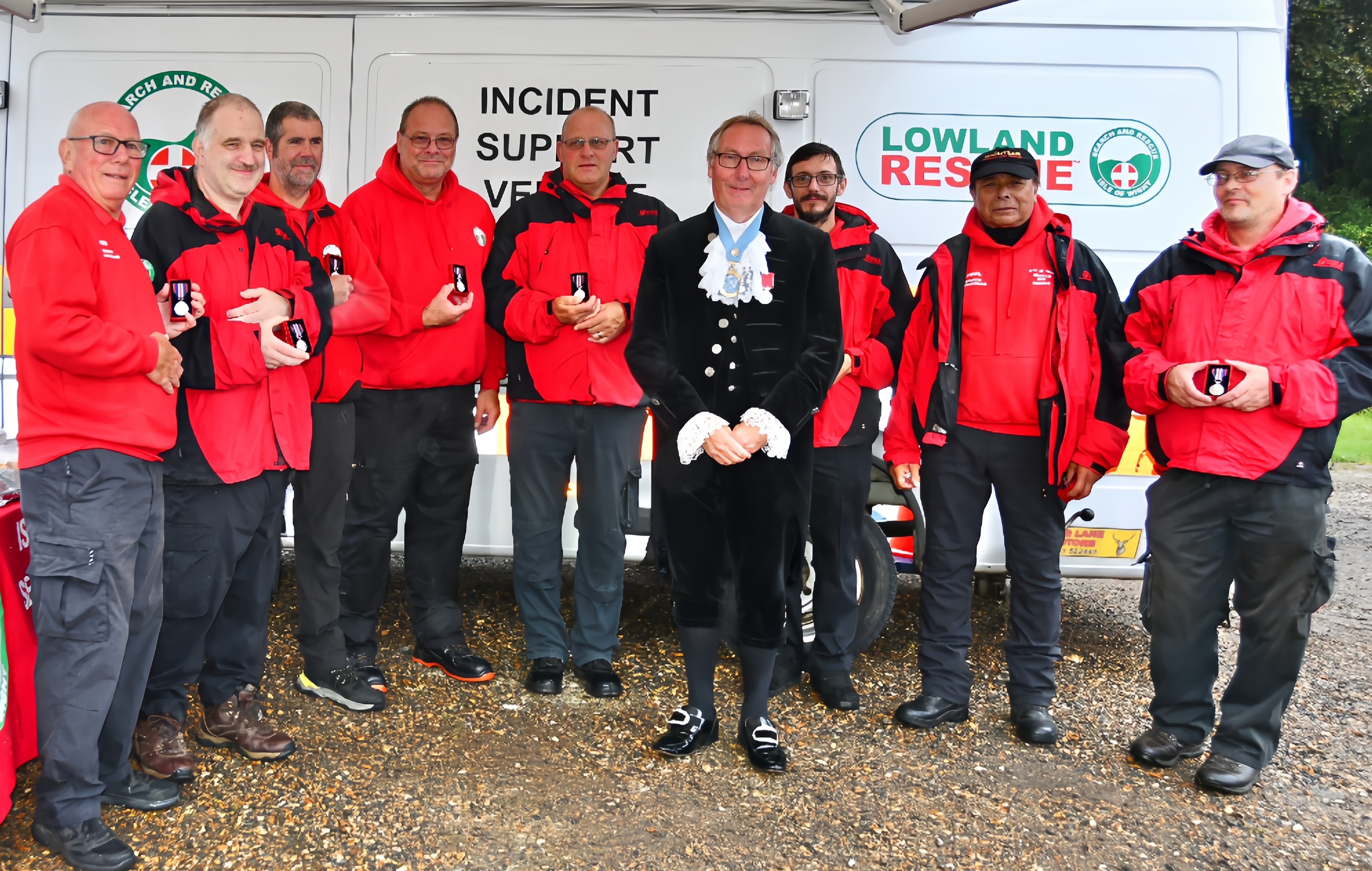 WIGHTSAR MEMBERS PRESENTED WITH KINGS CORONATION MEDALS