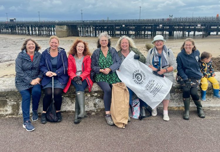 WI LADIES CLEAN UP IN RYDE IN SUPPORT OF SURFERS AGAINST SEWAGE