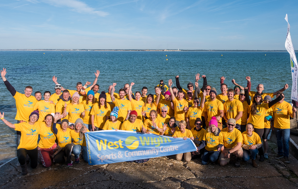 51 SWIMMERS CROSS THE SOLENT IN ANNUAL SWIM FOR WEST WIGHT CENTRE