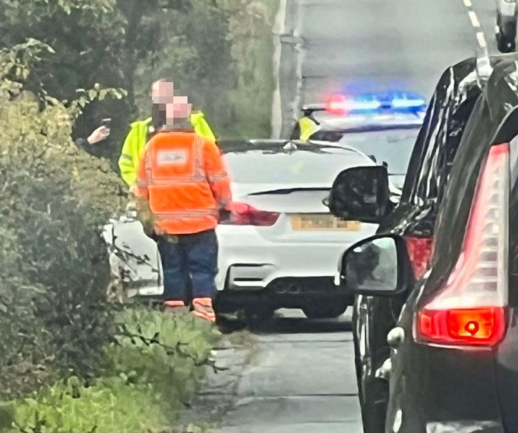 DELAYS ON MAIN ROUTE OUT OF NEWPORT AFTER BMW CAREERS INTO HEDGE