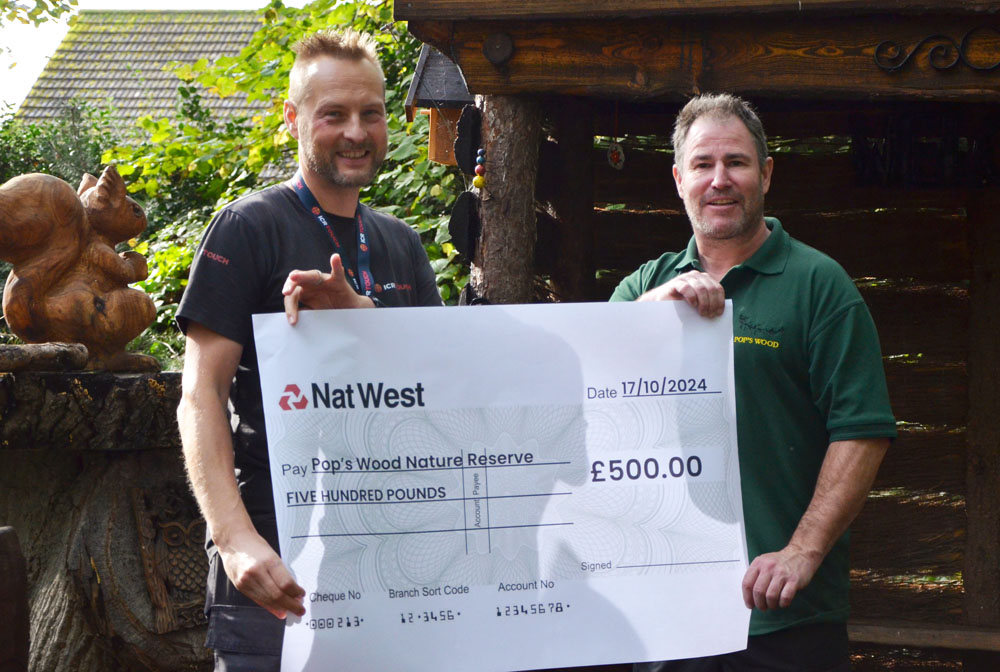 POP’S WOOD NATURE RESERVE WELCOMES CASH DONATION FROM ICRTOUCH