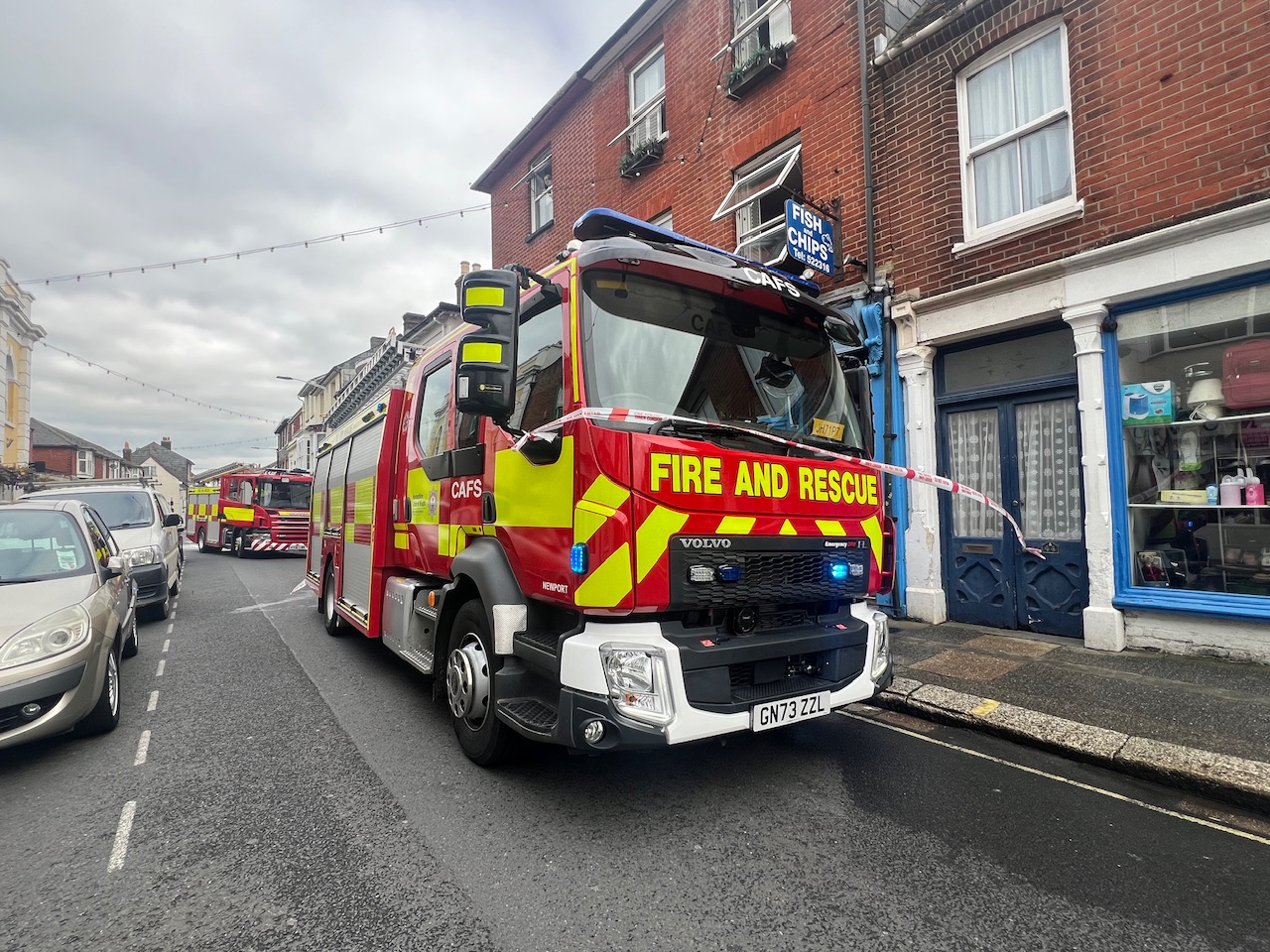 TUMBLE DRYER FIRE TACKLED IN FLAT ABOVE NEWPORT CHIP SHOP