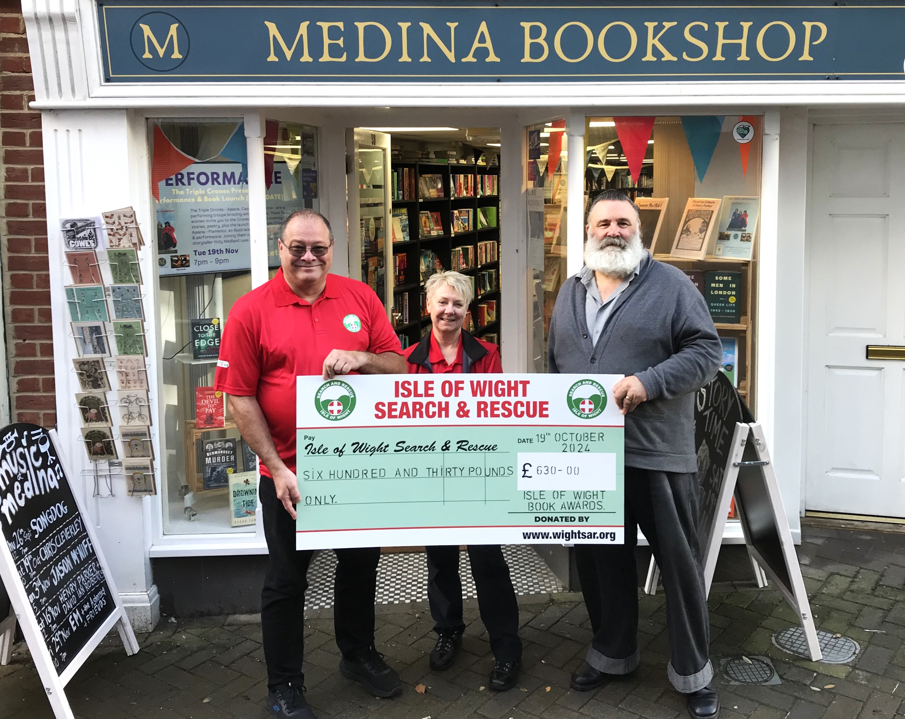 BOOK AWARDS RAISE FUNDS FOR ISLE OF WIGHT SEARCH AND RESCUE