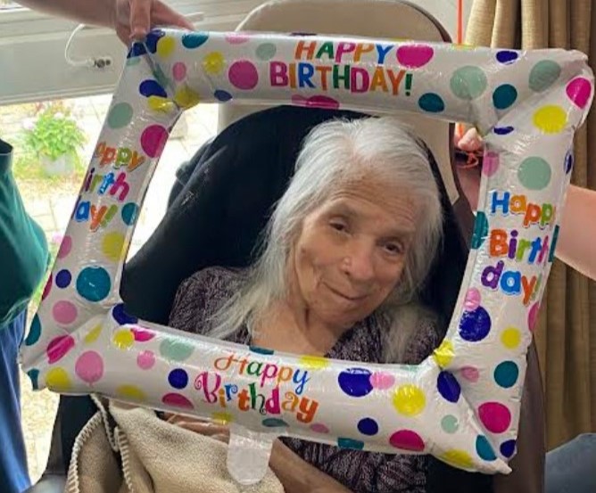 CARE HOME RESIDENT MARIE CELEBRATES 102ND BIRTHDAY