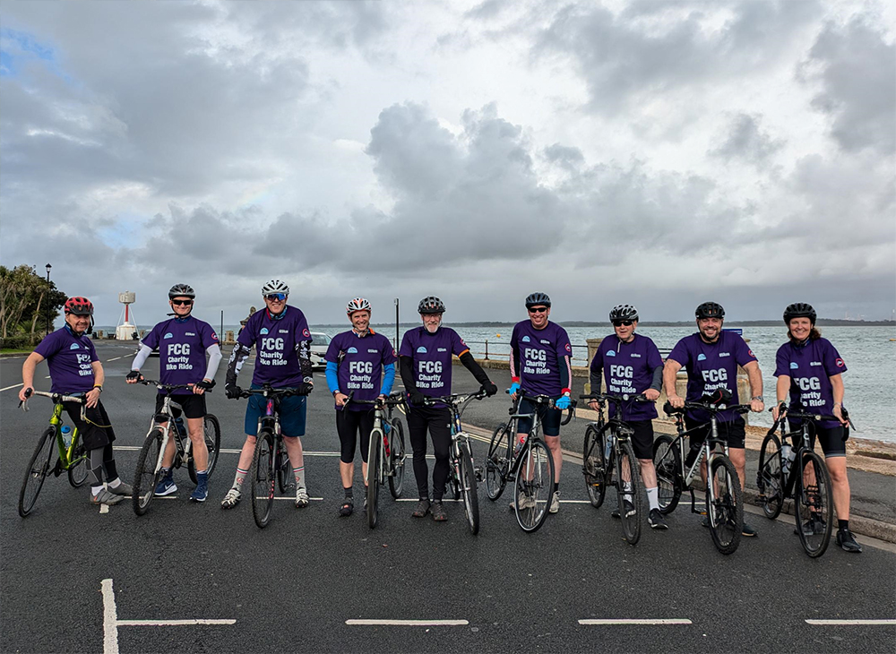 COMPANY BOSSES RAISE VITAL FUNDS FOR WATERSIDE DURING CHARITY BIKE RIDE