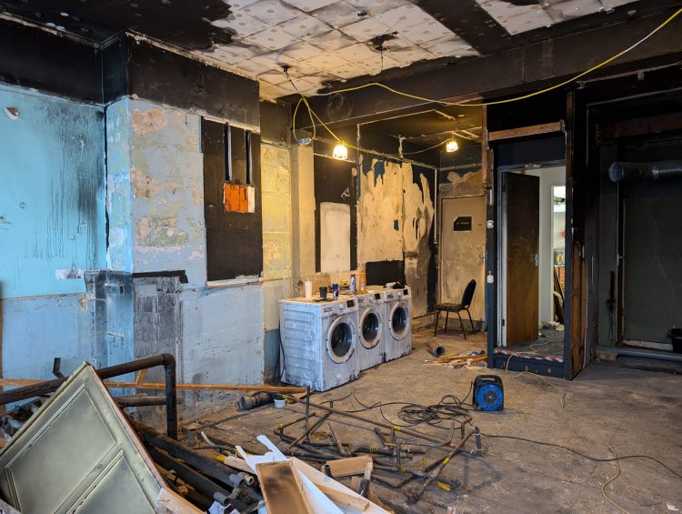 FIRE-HIT LAUNDERAMA PLEDGES TO RE-OPEN AS RENOVATION WORK BEGINS