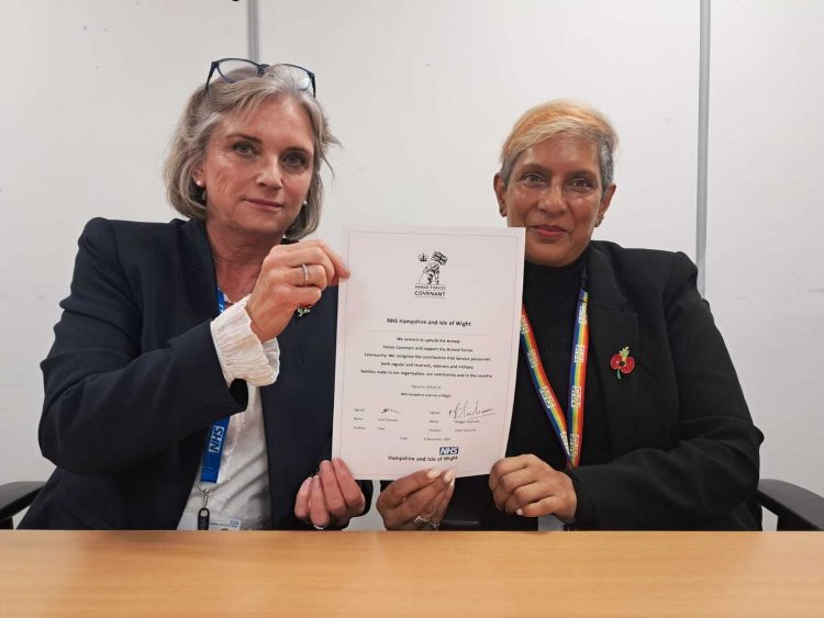 NHS HAMPSHIRE AND ISLE OF WIGHT SIGNS ARMED FORCES COVENANT