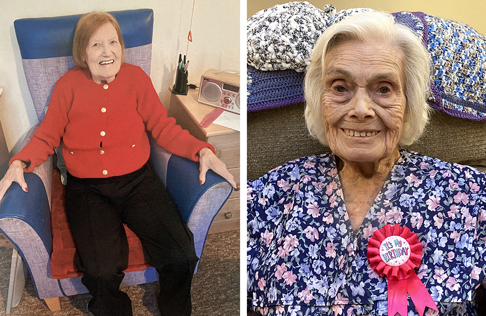 TRIPLE-DIGIT BIRTHDAYS OF CARE HOME RESIDENTS CELEBRATED IN VENTNOR
