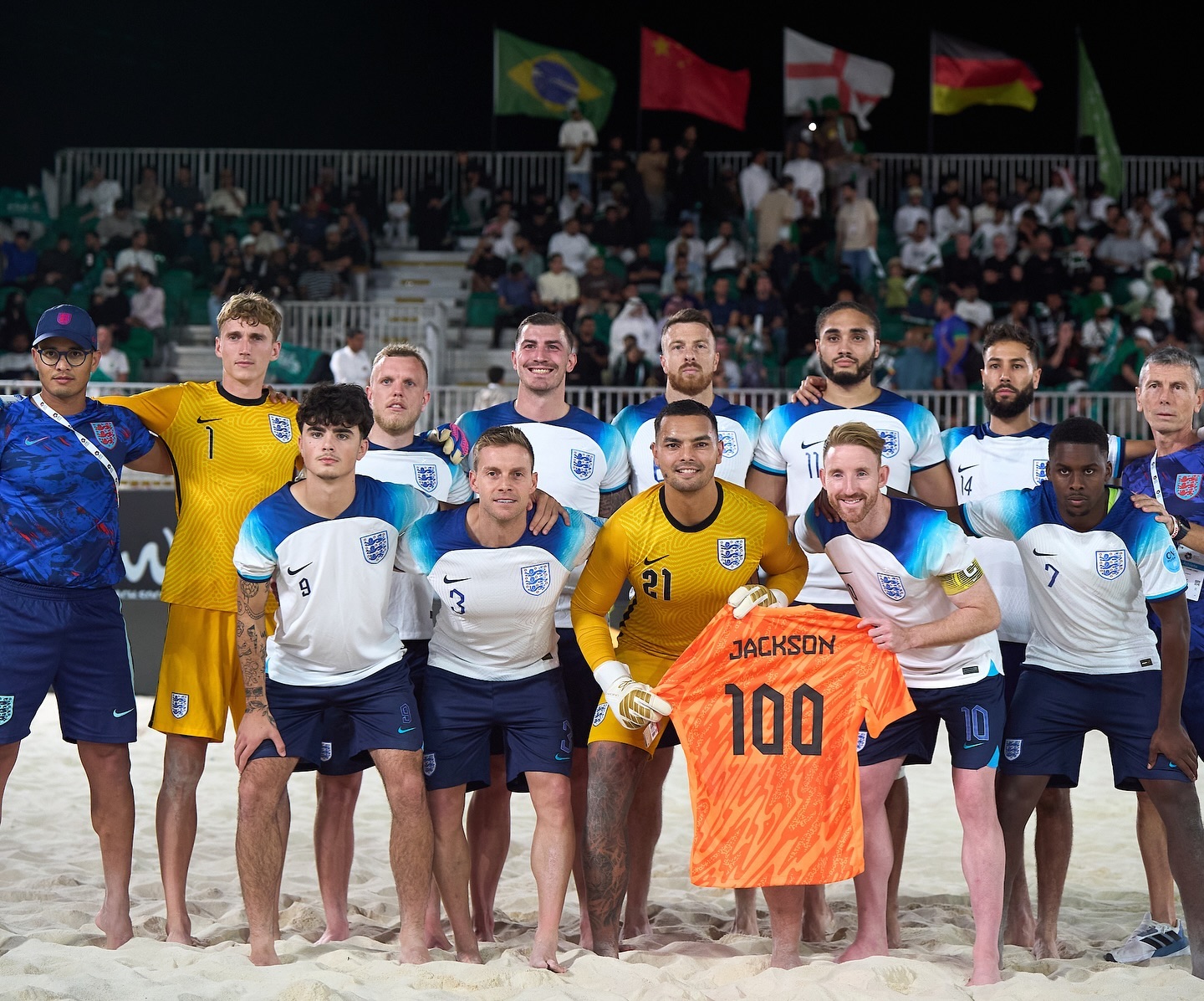 ISLE OF WIGHT GOALKEEPER TOMMY JACKSON CELEBRATES 100TH ENGLAND APPEARANCE