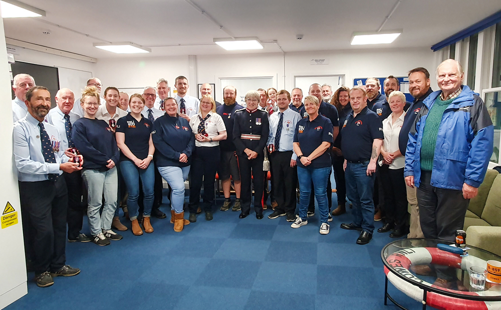 HIS MAJESTY THE KING RECOGNISES COWES RNLI CREW FOR THEIR LIFE-SAVING SERVICE