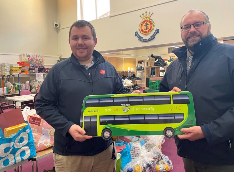 SALVATION ARMY RECEIVES FESTIVE BOOST THANKS TO BUS COMPANY DONATION