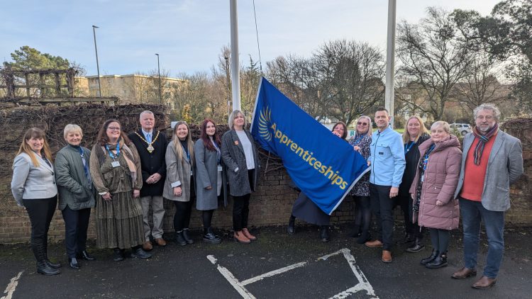 FLAG RAISING AT COUNTY HALL MARKS START OF 2025 APPRENTICESHIP WEEK