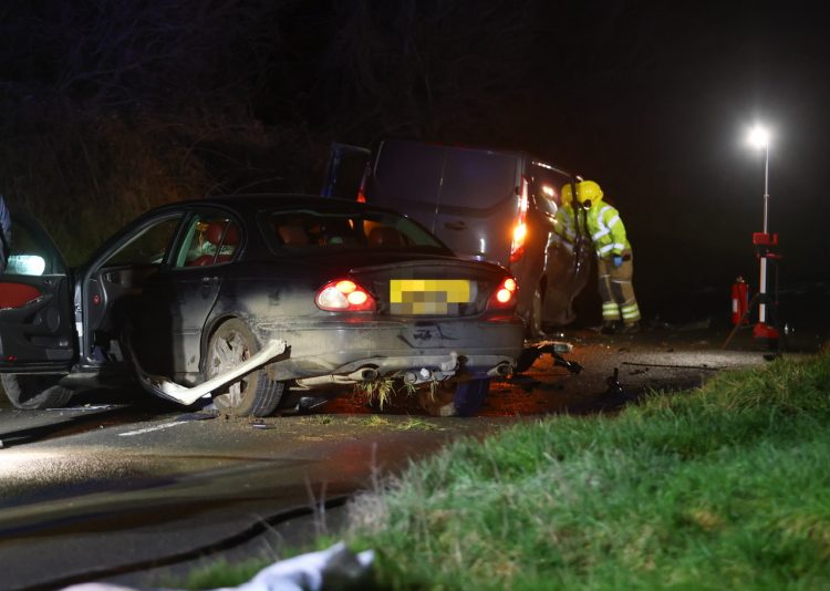 UPDATED: VAN AND CAR SMASH FORCES CLOSURE OF BLEAK DOWN
