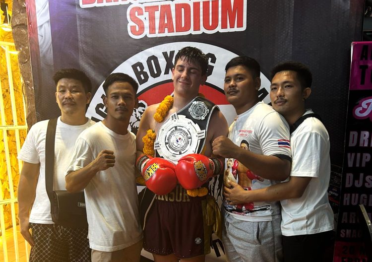 ISLE OF WIGHT MUAY THAI FIGHTER HANIF SEN WINS BOXING BELT IN THAILAND