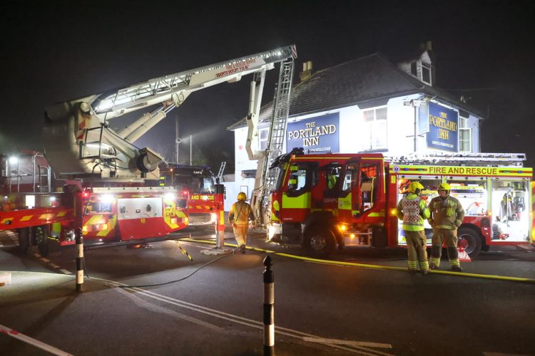 GURNARD’S PORTLAND INN PUB DAMAGED BY FIRE IN EARLY HOURS BLAZE
