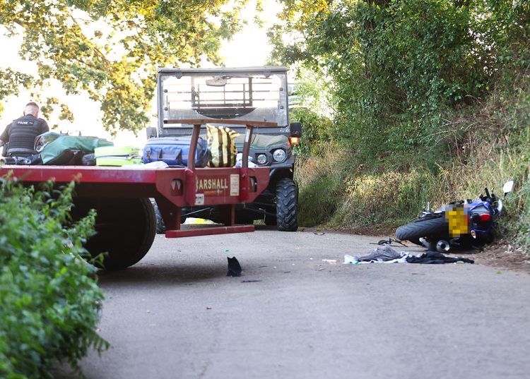 FARMER HANDED 6 POINTS OVER TRACTOR AND MOTORCYCLE CRASH IN ALVERSTONE