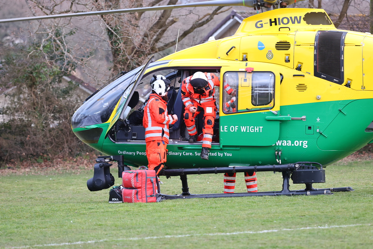 AIR AMBULANCE IN CRITICAL MISSION TO POORLY PATIENT IN BINSTEAD