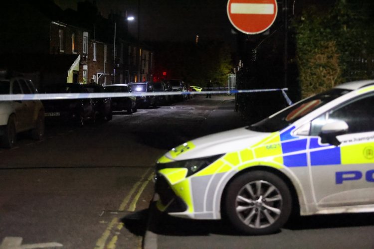 ALLEYWAY CORDONED OFF AND SEARCH LAUNCHED BY POLICE IN NEWPORT
