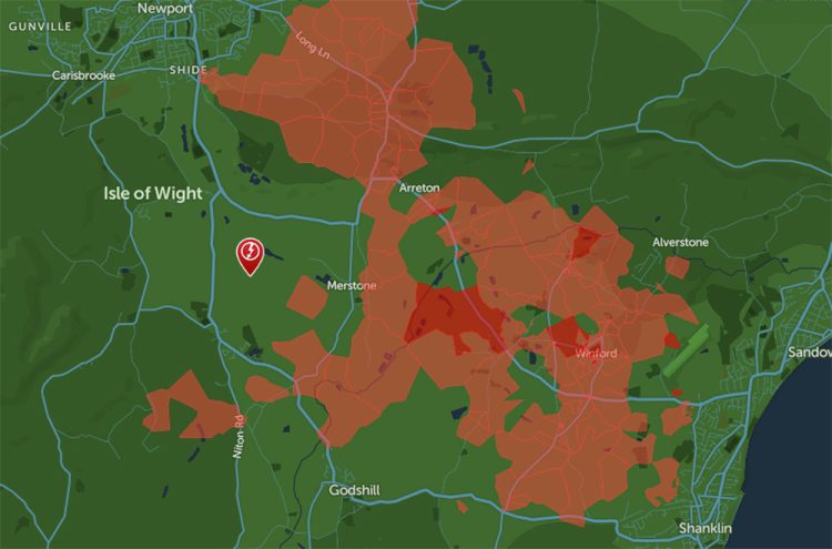 1,500 HOMES AND BUSINESSES HIT BY POWER CUT IN CENTRAL WIGHT