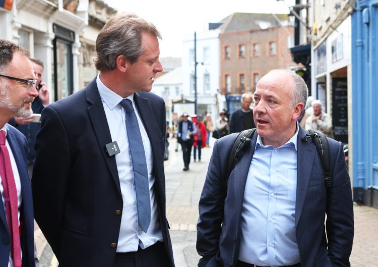 PROTESTERS CHANT ‘ROBBING OUR ISLAND’ AS TRANSPORT MINISTER MEETS FERRY BOSSES