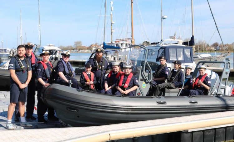 COWES SEA CADETS WELCOME THEIR NEW SAFETY AND TRAINING BOAT