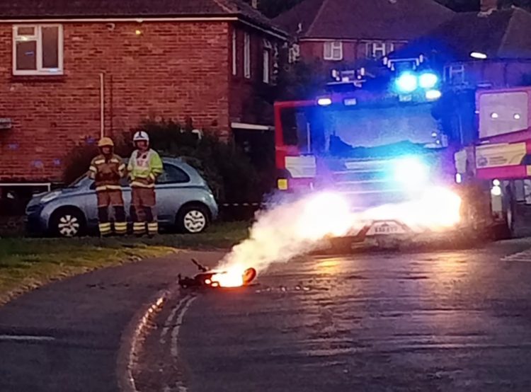 ELECTRIC SCOOTER ABLAZE IN LAKE SPARKS FIRE SERVICE RESPONSE