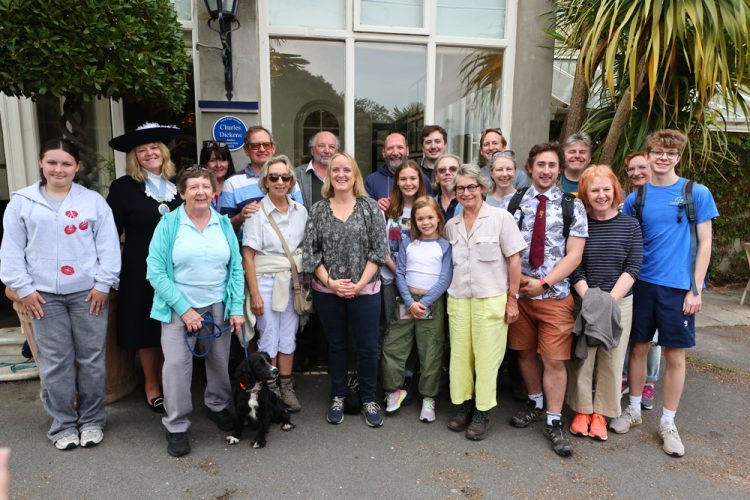 24 DICKENS DESCENDANTS WALK NEW TRAIL AND UNVEIL BLUE PLAQUE IN VENTNOR