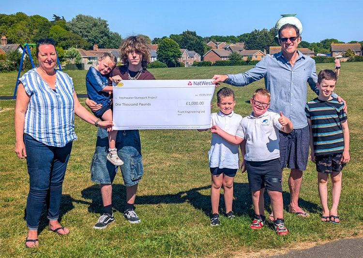 PARISH COUNCIL THANKS ENGINEERING FIRM FOLLOWING GENEROUS SKATE PARK DONATION