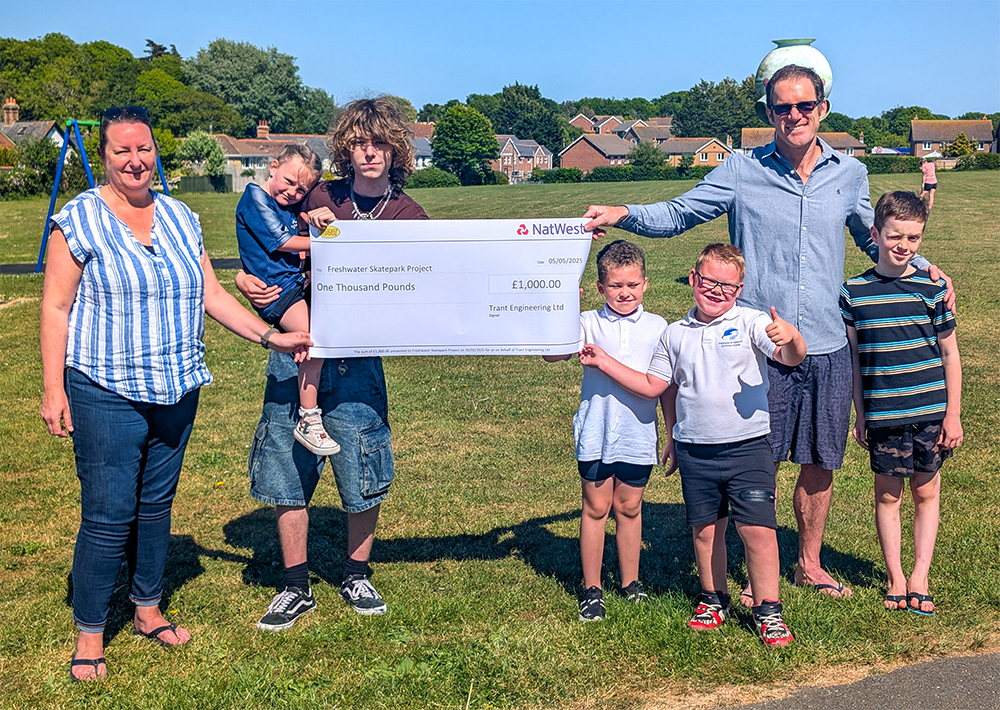 PARISH COUNCIL THANKS ENGINEERING FIRM FOLLOWING GENEROUS SKATE PARK DONATION