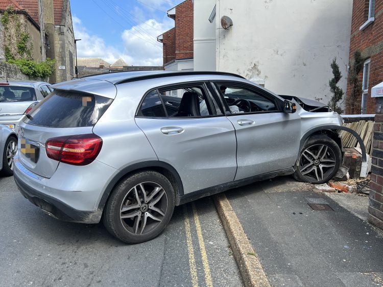 CAR SMASHES THROUGH GARDEN WALL IN CENTRAL RYDE AFTER DRIVER SUFFERS MEDICAL EPISODE