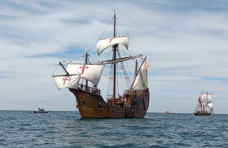 NAO SANTA MARÍA REPLICA TO DOCK IN COWES FOR THE FIRST TIME