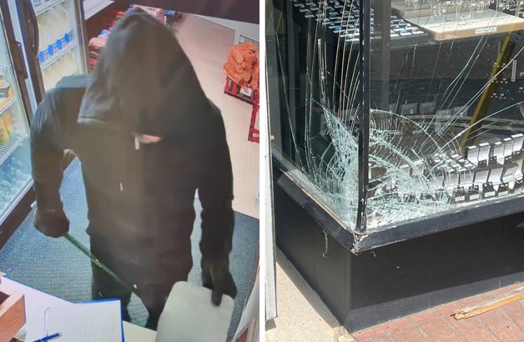 JEWELLERS, SHOPS AND CONTAINERS TARGETTED IN OVERNIGHT BURGLARY RAMPAGE