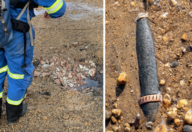 WORLD WAR-ERA ORDNANCE DETONATED AT DAWN BY BOMB DISPOSAL TEAM