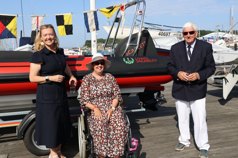 OLYMPIC SAILOR SHIRLEY ROBERTSON NAMES NEW SAFETY BOAT FOR COWES CHARITY